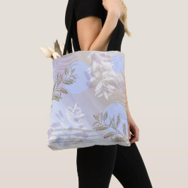 Bolsa Tote Folha botânica floral abstrata moderna e elegante