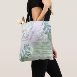 Bolsa Tote Folha botânica floral abstrata moderna trendy