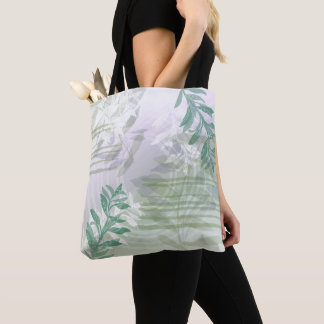 Bolsa Tote Folha botânica floral abstrata moderna trendy