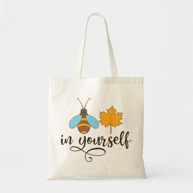 Bolsa Tote Folha de abelhas em Você (Frente)