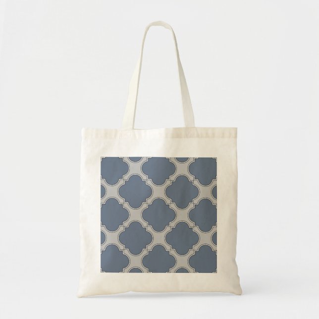 Bolsa Tote Folha de cinza azul (Frente)