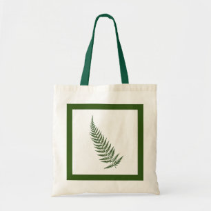 Bolsa Tote Folha de Fern Botânica Pressionada - Misturar e C