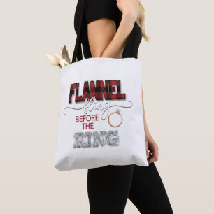 Bolsa Tote Folha de Flanel antes do Saco do Toque do Anel - V