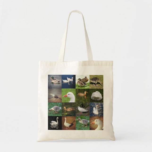 Bolsa Tote Folha de Foto - Pássaros (Frente)