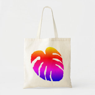 Bolsa Tote Folha de Monstera Colorida