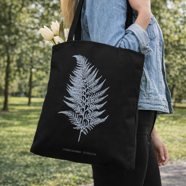 Bolsa Tote Folha de Samambaia Ocre, Gymnogramma Ochracea (Ochre Fern Frond, Gymnogramma Ochracea. Tote Bag)