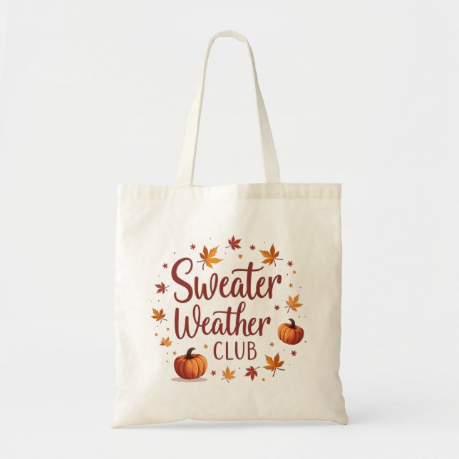 Bolsa Tote Folha Metálica do Sweater Weather Club (Frente)