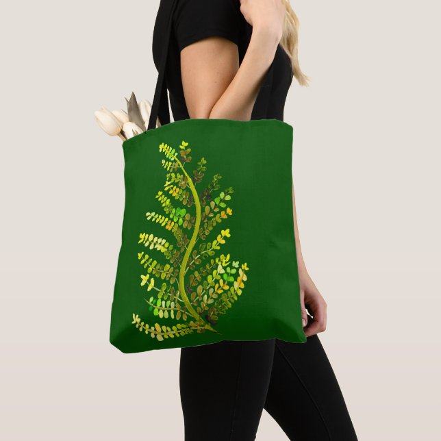 Bolsa Tote Folha verde (Close Up)