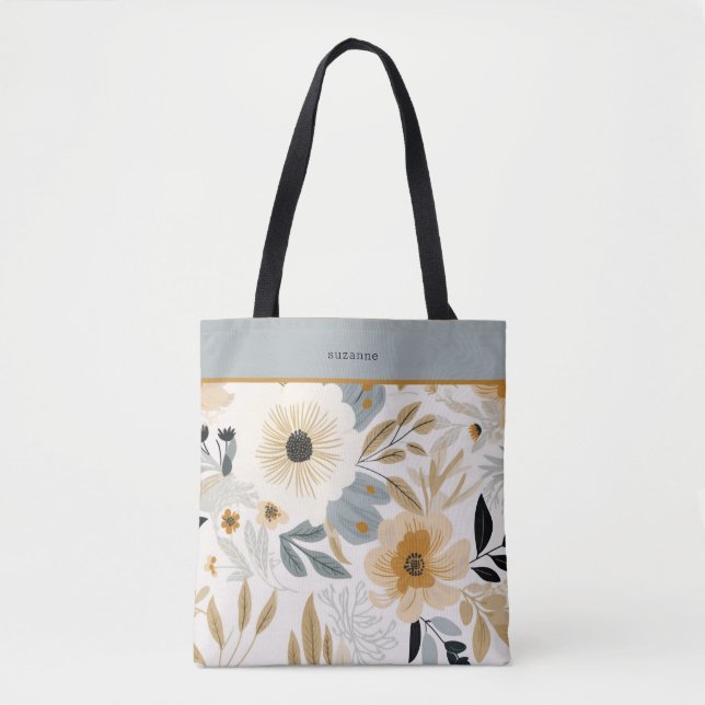 Bolsa Tote Folhagem de Queda de Tendência (Frente)