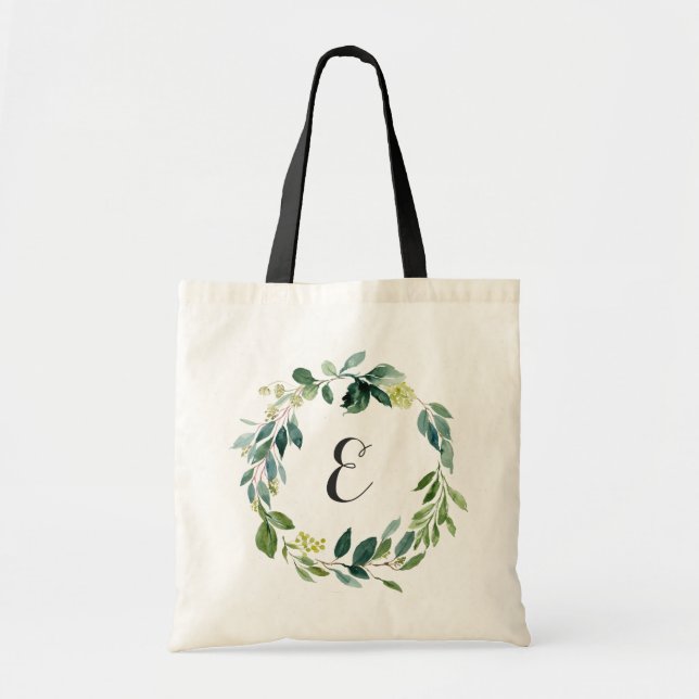 Bolsa Tote Folhagem Verde Personalizada (Frente)