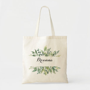 Bolsa Tote Folhagem Verde Tropical Bridesmaid Tote Bag