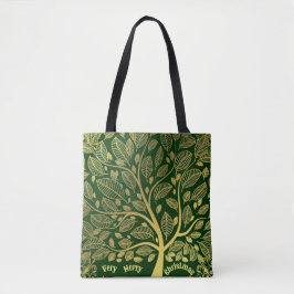 Bolsa Tote Folhas Botânicas Elegantes Compras Natal
