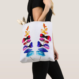 Bolsa Tote Folhas coloridas adoráveis aquarela