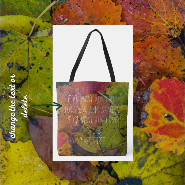 Bolsa Tote Folhas coloridas após a chuva (Criador carregado)