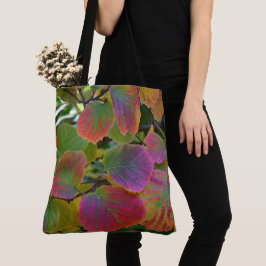 Bolsa Tote Folhas Coloridas de Witch-Alder Botânico