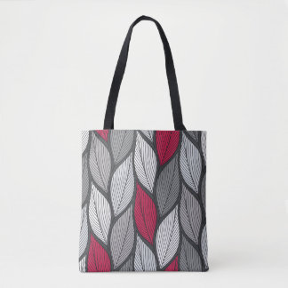 Bolsa Tote Folhas coloridas: padrão sem costura desenhado à m
