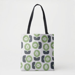 Bolsa Tote Folhas de Abstrato retrô: Estilo de Vintagem sem c
