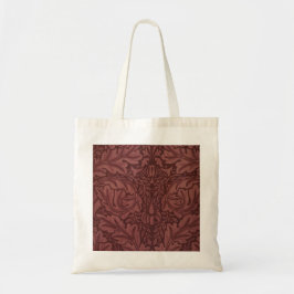 Bolsa Tote Folhas de Acanto Vermelho Escuro (por William Morr