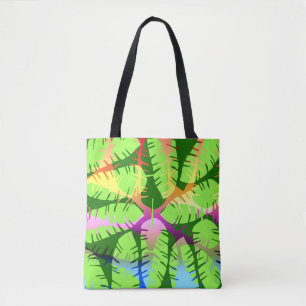 BOLSA TOTE FOLHAS DE BANANA ABSTRATO BOTÂNICO