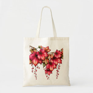 Bolsa Tote Folhas de bordo de outono & Bagas Elegante Desenho