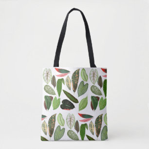 Bolsa Tote Folhas de Cores Aquáticas Botânicas