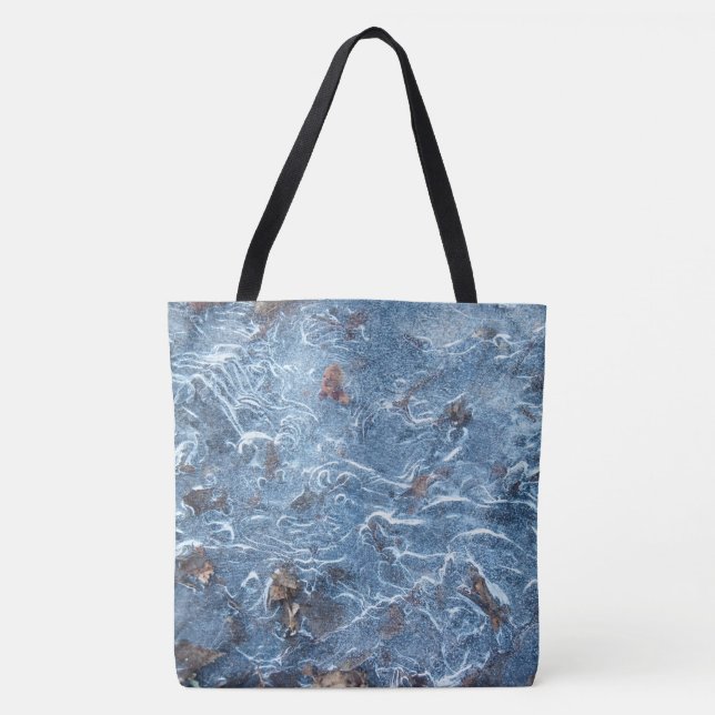 Bolsa Tote Folhas De Gelo (Azul) (Frente)