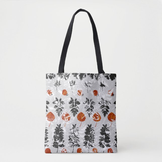 Bolsa Tote Folhas de impressão: padrão uniforme simétrico. (Frente)