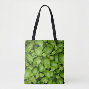 Bolsa Tote Folhas de manjericão verde