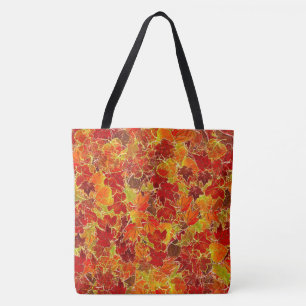Bolsa Tote Folhas de Mapeamento da Gliteria no outono/outono