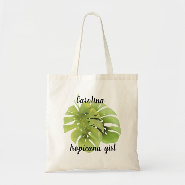 Bolsa Tote Folhas de Monstera (Frente)