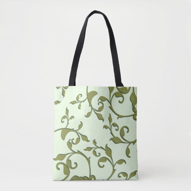 Bolsa Tote Folhas de oliveira rolando (Frente)