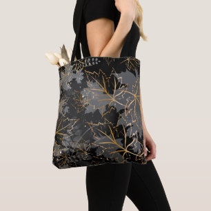 Bolsa Tote Folhas de ouro 5