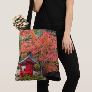 Bolsa Tote Folhas de outono de Coloração do Jardim Japonês