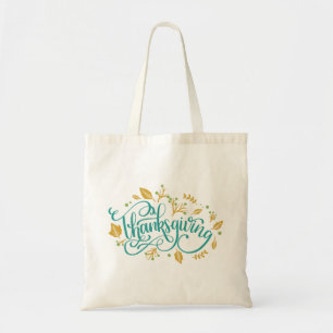 Bolsa Tote Folhas de outono Decorativas de Ação de Graças