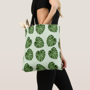 Bolsa Tote Folhas de Palma, Folhas Verdes, Padrão Tropical