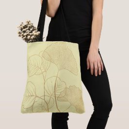 Bolsa Tote Folhas Douradas modernas de Gingko