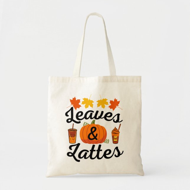 Bolsa Tote Folhas E Outono De Café Com Leite (Frente)