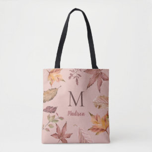 Bolsa Tote Folhas Personalizadas de Quebra de Cores de Água