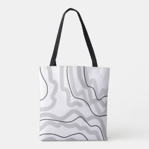 Bolsa Tote folhas pretas, azuis, simples e personalizadas adi