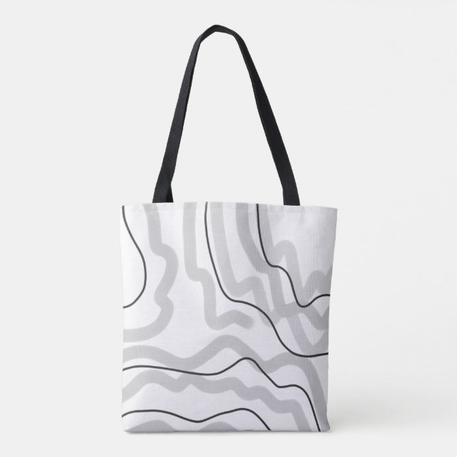 Bolsa Tote folhas pretas, azuis, simples e personalizadas adi (Verso)