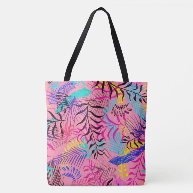 Bolsa Tote Folhas tropicais (Frente)