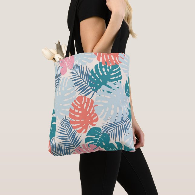 Bolsa Tote Folhas tropicais (Close Up)