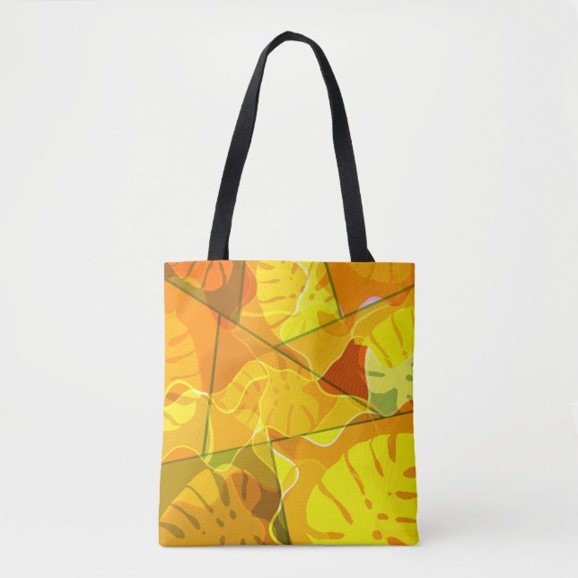 BOLSA TOTE FOLHAS TROPICAIS ABSTRATAS (Frente)