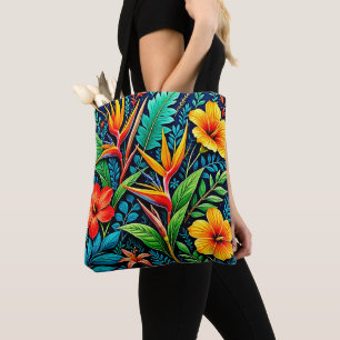 Bolsa Tote Folhas Tropicais Arte em Flor