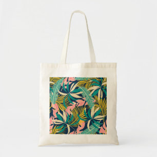 Bolsa Tote Folhas tropicais coloridas: padrão de verão.