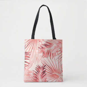Bolsa Tote Folhas Tropicais de Palma, Padrão Na moda Havaiano