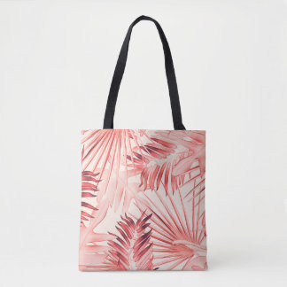 Bolsa Tote Folhas Tropicais de Palma, Padrão Na moda Havaiano