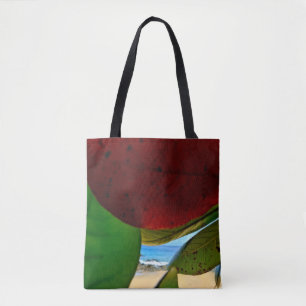 Bolsa Tote Folhas Tropicais e Marca de Toque Ecológica do Oce