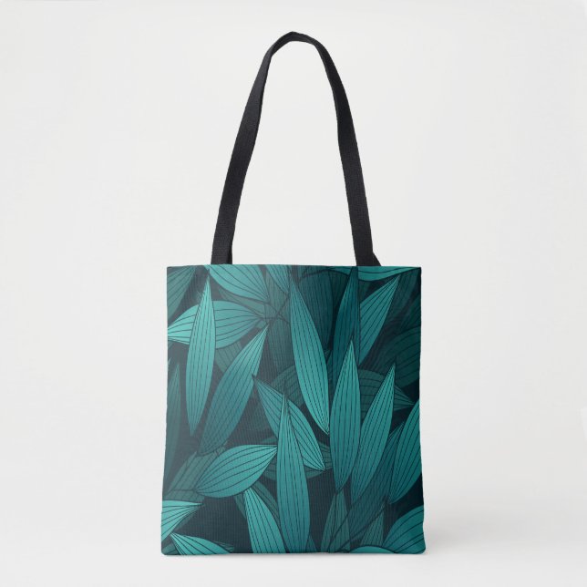 Bolsa Tote Folhas tropicais gradientes (Frente)