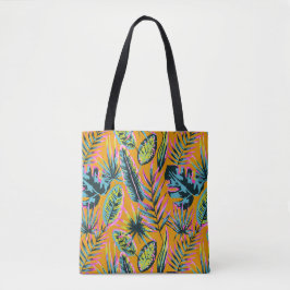 Bolsa Tote Folhas Tropicais Havaianas E Plantas Padrão-Impres